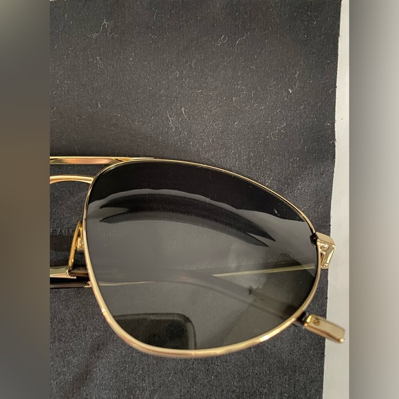 YSL SAINT LAURENT SL211 Unisex Pilot Metal 60mm Sunglasses in Gold/Green S2013 - Picture 13 of 16